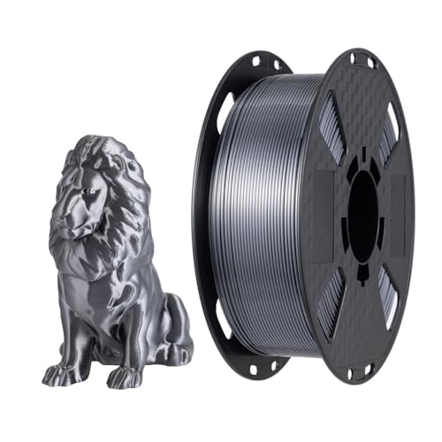 Seide Grau PLA Filament 1,75 mm 1kg 3D Druck Filament Seiden Metallisch Grau Filament PLA Glänzend Metall PLA grau 3D Drucker Material FDM 3D-Drucker eisengrau von CC3D