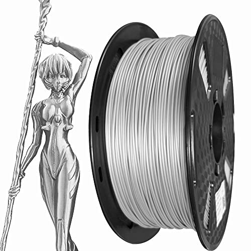 Seide PLA Pro Silber PLA Filament 1,75 mm 3D Drucker Filament 1kg 3D Druckmaterial seidiger Glanz silber metallisch PLA Filamente CC3D von CC3D