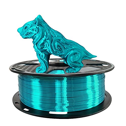 Silk PLA Shiny Cyan Blue PLA Filament 1.75mm 3D Printer Filament 1KG 2.3lbs Spool Silky Shiny Metallic Cyan Metall Gold Silber Kupfer Türkis Blau PLA 3D Druckmaterial CC3D Silk Emaille Blue PLA von CC3D