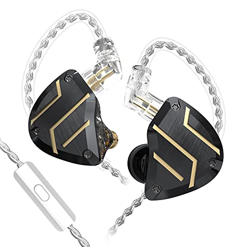 CCA C10 Pro In-Ear-Monitor, HiFi 1DD+4BA Hybrid-Treiber, hochauflösende Kopfhörer, Aluminium-Legierung, Sport-Kopfhörer mit abnehmbarem 2-poligem Kabel für Musiker von CCA