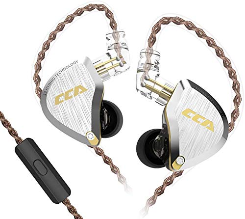 CCA C12 5BA 1DD Stereo Bass Kopfhörer In Ear Kopfhörer mit Kabel Noise Cancelling Sport Earbuds Headset für Musiker Audiophile Sänger DJ von CCA