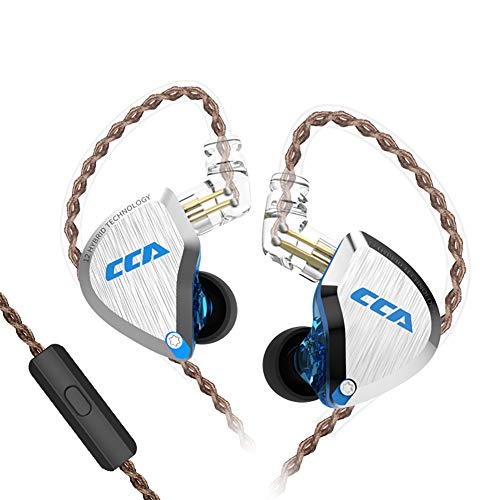 CCA C12 5BA 1DD Stereo Bass Kopfhörer In Ear Kopfhörer mit Kabel Noise Cancelling Sport Earbuds Headset für Musiker Audiophile Sänger DJ von CCA