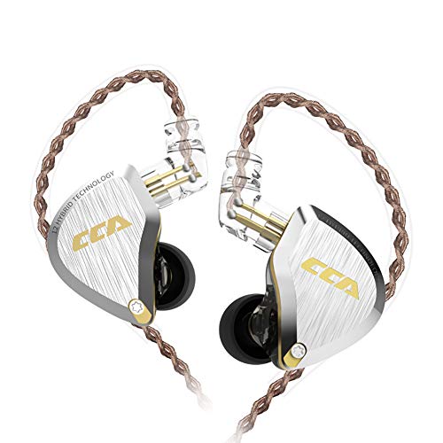 CCA C12 In-Ear-Monitore, für Musiker Audiophile (ohne Mikrofon, Bernsteingold) von CCA
