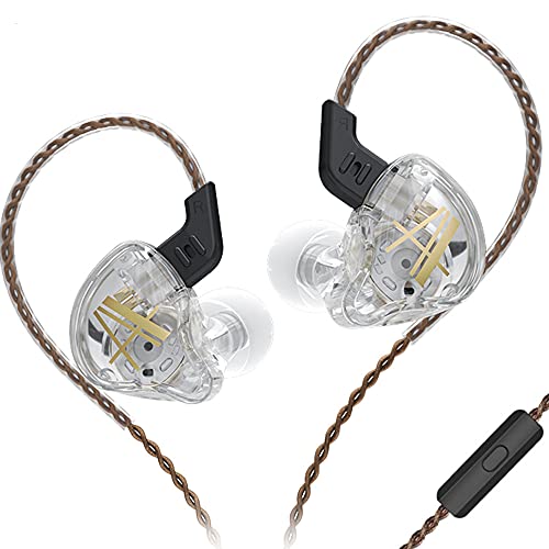 CCA CA2 Bunte In-Ear-Kopfhörer 1BA 1DD Dual Driver Wired Earbuds Kopfhörer HiFi Ergonomische Gaming Ohrhörer mit 2 Pin abnehmbarem Kabel für Singer Audiophile DJ von CCA