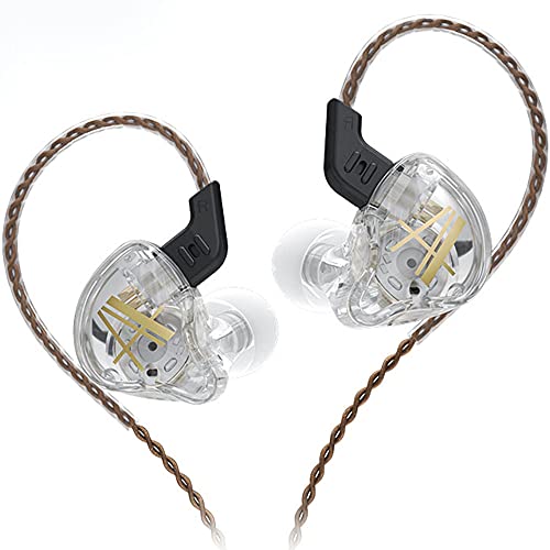 CCA CA2 Bunte In-Ear-Kopfhörer 1BA 1DD Dual Driver Wired Earbuds Kopfhörer HiFi Ergonomische Gaming Ohrhörer mit 2 Pin abnehmbarem Kabel für Singer Audiophile DJ von CCA