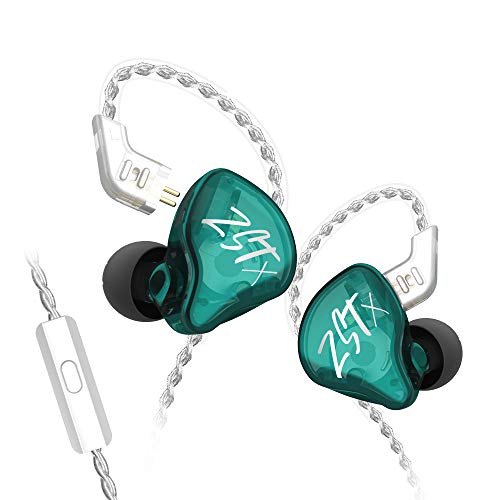CCA KZ ZST X Im Ohr Kopfhörer 1BA 1DD Kabel Kopfhörer HiFi Ergonomisch Gaming Earbuds mit 2-poligem abnehmbarem Kabel für Sänger Musiker Audiophile DJ von CCA