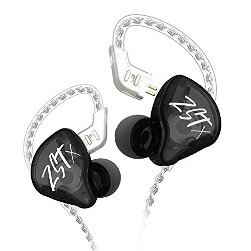 CCA KZ ZST X Im Ohr Kopfhörer 1BA 1DD Kabel Kopfhörer HiFi Ergonomisch Gaming Earbuds mit 2-poligem abnehmbarem Kabel für Sänger Musiker Audiophile DJ von CCA