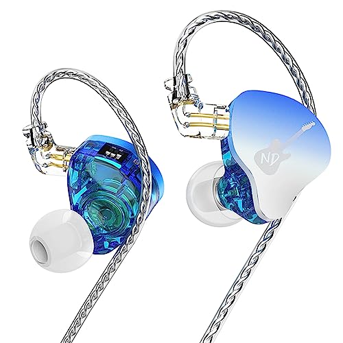 CCA ND DD3 In-Ear-Kopfhörer, 4 Töne, verstellbar, Dual-Hohlraum, dual, magnetisch, dynamisch, IEM-Kopfhörer, klarer Klang und Tiefe Bässe, kabelgebunden, Gaming-Ohrhörer mit abnehmbarem von CCA