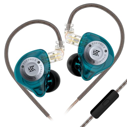 KZ EDX Pro X In Ear Kopfhörer, HiFi IEM Kopfhörer, Deep Bass Sound In Ear Monitor mit Abnehmbarem Kabel, für Audiophile DJ-Sänger von CCA