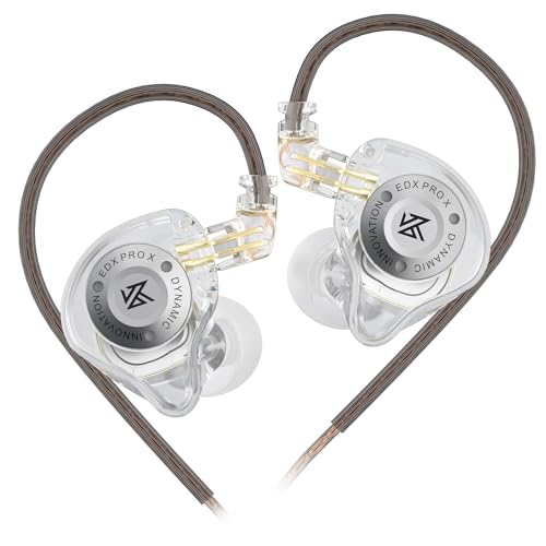 KZ EDX Pro X In Ear Kopfhörer, HiFi IEM Kopfhörer, Deep Bass Sound In Ear Monitor mit Abnehmbarem Kabel, für Audiophile DJ-Sänger von CCA