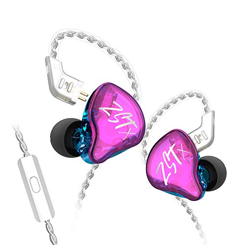 KZ ZST X Bunte In-Ear-Kopfhörer 1BA 1DD Dual Driver Wired Earbuds HiFi Ergonomic Gaming Earbuds with 2 Pin Detachable Cable for Singer Audiophile DJ von CCA