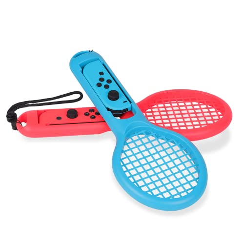 Tennis-Game-Controller, Spielzubehör ABS fest zusammengebaute Spiel-Tennisschläger verbessern das Spielerlebnis for Switch (Color : Red Blue) von DIAGRAM