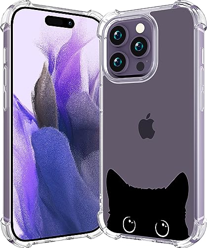 CCFUNCASE Kompatibel mit iPhone 14 Pro Hülle, niedlich, transparent für Frauen – robuste Handy-Funda-Schutzhülle, schwarze Katze, Tier CCFUNCASE Kompatibel mit iPhone 14 Pro Hülle, niedlich, transparent für Frauen – robuste Handy-Funda-Schutzhülle, schwarze Katze, Tier von CCFUNCASE