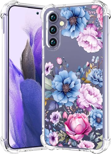 CCFUNCASE Kompatibel mit Samsung Galaxy S24 Plus Hülle, transparent, niedlich für Frauen – robuste Handyhülle, Funda-Schutzhülle für Galaxy S24+ Plus (wundervolle Aquarell-Blumen-Illustration) von CCFUNCASE