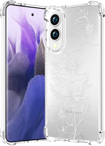 CCFUNCASE Schutzhülle für Samsung Galaxy S25 Edge, transparent, niedlich für Frauen, robuste Handyhüllen, Funda-Schutzhülle, weiße Blumen-Blätter CCFUNCASE Schutzhülle für Samsung Galaxy S25 Edge, transparent, niedlich für Frauen, robuste Handyhüllen, Funda-Schutzhülle, weiße Blumen-Blätter von CCFUNCASE