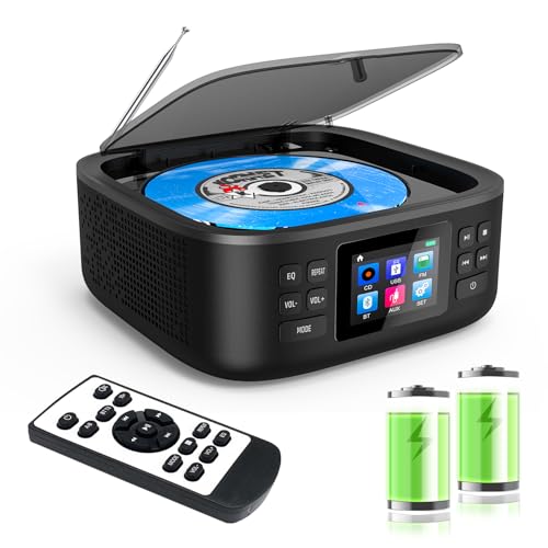 CD Player Tragbar, CCHKFEI Boombox CD Players Bluetooth & Radio FM mit Dual Stereo Lautsprecher LED-Bildschirm Unterstützung USB/AUX-Kopfhöreranschluss Discman Wiederaufladbar Tragbarer CD-Player CD Player Tragbar, CCHKFEI Boombox CD Players Bluetooth & Radio FM mit Dual Stereo Lautsprecher LED-Bildschirm Unterstützung USB/AUX-Kopfhöreranschluss Discman Wiederaufladbar Tragbarer CD-Player von CCHKFEI