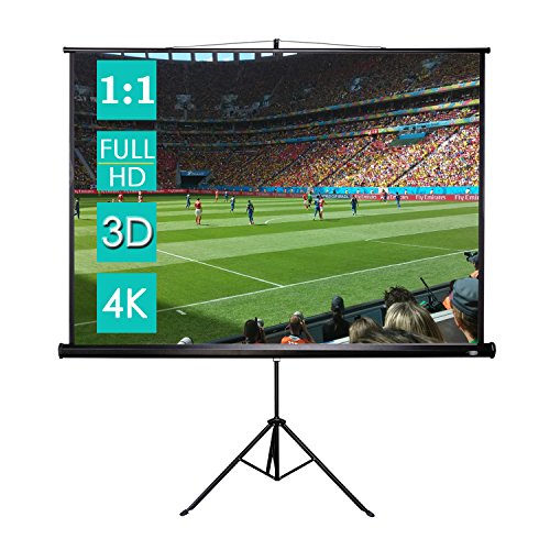 CCLIFE Beamer Leinwand mit Stativ Inklusiv Montagematerial 85/99 / 114 Zoll Projektionsleinwand Rolloleinwand heimkino Mobile CCLIFE Beamer Leinwand mit Stativ Inklusiv Montagematerial 85/99 / 114 Zoll Projektionsleinwand Rolloleinwand heimkino Mobile von CCLIFE