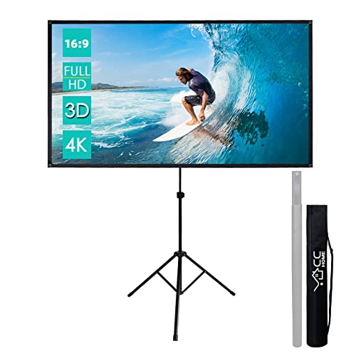 CCLIFE Klappbar Beamer Leinwand mit Stativ Inklusiv Montagematerial 80/90 / 100 Zoll Projektionsleinwand Rolloleinwand heimkino Mobile CCLIFE Klappbar Beamer Leinwand mit Stativ Inklusiv Montagematerial 80/90 / 100 Zoll Projektionsleinwand Rolloleinwand heimkino Mobile von CCLIFE