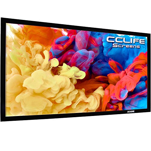CCLIFE Rahmenleinwand Beamer Leinwand 16:9 100/120/150 Zoll Heimkino Beamerleinwand mit Rahmen Hochkontrast Leinwand CCLIFE Rahmenleinwand Beamer Leinwand 16:9 100/120/150 Zoll Heimkino Beamerleinwand mit Rahmen Hochkontrast Leinwand von CCLIFE