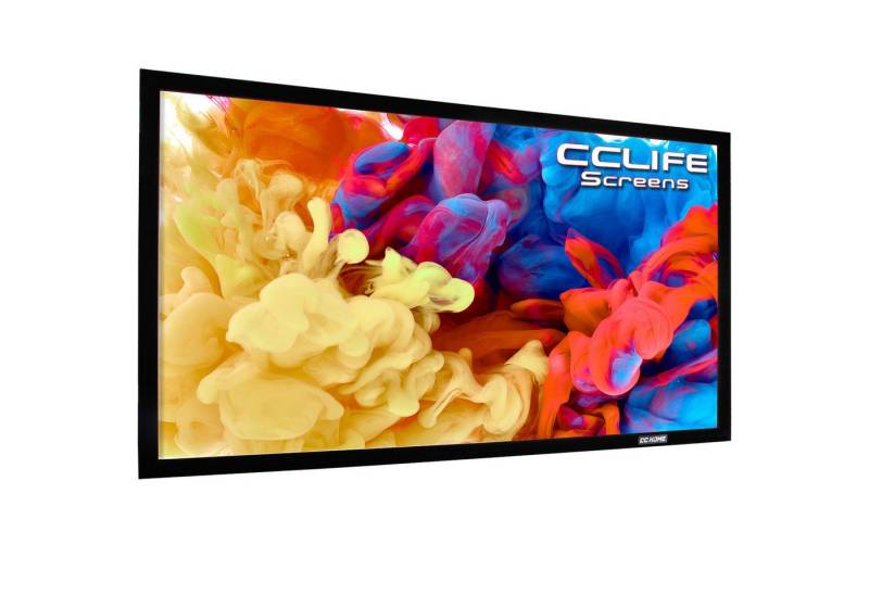 CCLIFE Rahmenleinwand Heimkino Leinwand 16:9 Rahmenleinwand (Aluminum-Rahmen) von CCLIFE