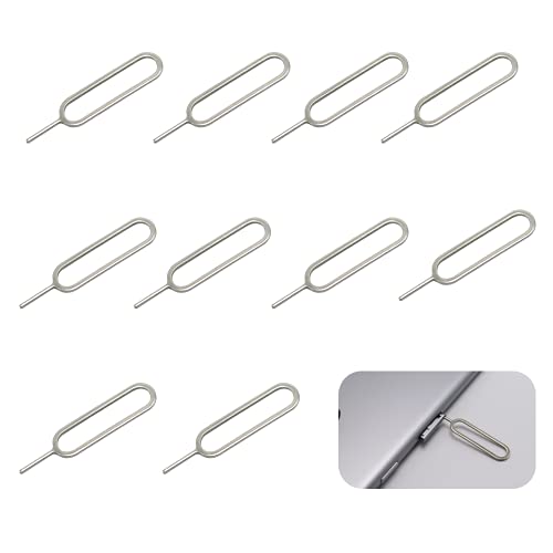 10 Stück SIM Karte Nadel, SIM Kartenträger Auswerfer Pin Auswerfen Removal Tool, SIM Pin Handy Nadel Kompatibel mit Allen iPhone, Android, HTC, Samsung Galaxy Smartphone von CCLKHY