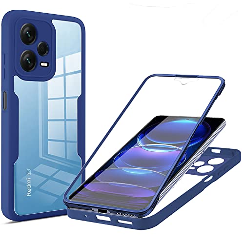CCSamll Schutzhülle für Xiaomi Redmi Note 12 Pro 5G, transparent, mit Displayschutzfolie, schlank, stoßfest, weicher TPU, Rundumschutz, Handyhülle für Xiaomi Redmi Note 12 Pro 5G/Poco X5 Pro QC, Blau CCSamll Schutzhülle für Xiaomi Redmi Note 12 Pro 5G, transparent, mit Displayschutzfolie, schlank, stoßfest, weicher TPU, Rundumschutz, Handyhülle für Xiaomi Redmi Note 12 Pro 5G/Poco X5 Pro QC, Blau von CCSmall