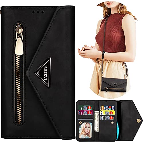 CCSamll Wallet Case für Samsung Galaxy S23 Ultra (Nicht S23) für Frauen, Schulter Crossbody Geldbörse Handtasche Umhängeband Lanyard Cover mit ID-Kartenhalter Handyhülle für Samsung Galaxy S23 Ultra von CCSmall