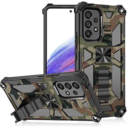CCSmall Camouflage-Hülle für Samsung Galaxy A33 5G, strapazierfähig, stoßfest, Militärqualität, Armee-Camouflage-Handyschutzhülle für Samsung Galaxy A33 5G MC, Armeegrün von CCSmall