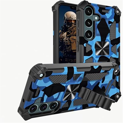 CCSmall Camouflage-Schutzhülle für Samsung Galaxy S25 + Plus mit Ständer für Herren, Militärqualität, stoßfeste Schutzhülle, integrierter Ständer, Hülle für Samsung S24 Plus / S25 Plus, Camouflage, von CCSmall