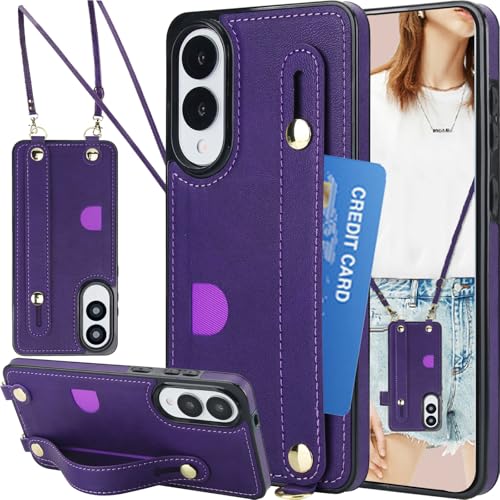 CCSmall Crossbody-Tasche für Samsung Galaxy S25 Edge mit Kartenschlitz-Halter für Damen, abnehmbarer verstellbarer Schultergurt, Umhängeband mit Armband, Ständer, Handyhülle für Samsung S25 Edge KB CCSmall Crossbody-Tasche für Samsung Galaxy S25 Edge mit Kartenschlitz-Halter für Damen, abnehmbarer verstellbarer Schultergurt, Umhängeband mit Armband, Ständer, Handyhülle für Samsung S25 Edge KB von CCSmall