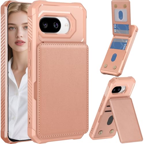 CCSmall Schutzhülle für Google Pixel 9a mit Kartenhalter für Damen und Herren, luxuriöses Folio-Lederetui und TPU-Bumper für Google 9a ZM, Rose CCSmall Schutzhülle für Google Pixel 9a mit Kartenhalter für Damen und Herren, luxuriöses Folio-Lederetui und TPU-Bumper für Google 9a ZM, Rose von CCSmall