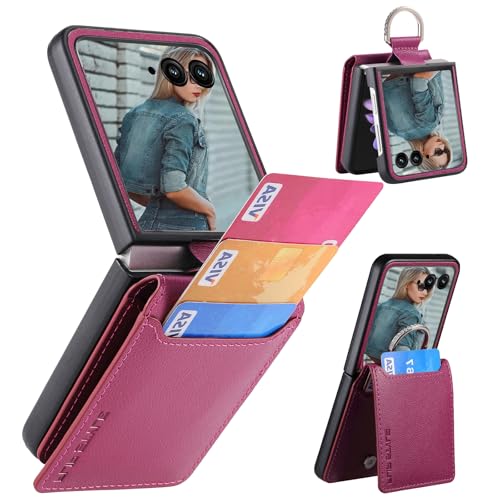 CCSmall Schutzhülle für Motorola Razr 50 Ultra, Brieftasche mit Kartenhalter, PU-Leder, Schutzhülle mit Diamantring, Klapphülle für Motorola Moto Razr + 2024/Razr 50 Ultra LZW, Lila CCSmall Schutzhülle für Motorola Razr 50 Ultra, Brieftasche mit Kartenhalter, PU-Leder, Schutzhülle mit Diamantring, Klapphülle für Motorola Moto Razr + 2024/Razr 50 Ultra LZW, Lila von CCSmall