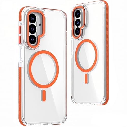 CCSmall Schutzhülle für Samsung Galaxy A26, transparent, für Mädchen und Frauen, Anti-Vergilbung, transparente Kristall-Hülle, Militärqualität, stoßfest, Handyhülle für Samsung A26 XC, Orange CCSmall Schutzhülle für Samsung Galaxy A26, transparent, für Mädchen und Frauen, Anti-Vergilbung, transparente Kristall-Hülle, Militärqualität, stoßfest, Handyhülle für Samsung A26 XC, Orange von CCSmall