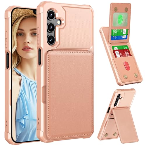 CCSmall Schutzhülle für Samsung Galaxy A26 5G mit Kartenfach für Damen und Herren, luxuriöses Folio-Lederetui und TPU-Bumper für Samsung A26 5G ZM, Rosa CCSmall Schutzhülle für Samsung Galaxy A26 5G mit Kartenfach für Damen und Herren, luxuriöses Folio-Lederetui und TPU-Bumper für Samsung A26 5G ZM, Rosa von CCSmall