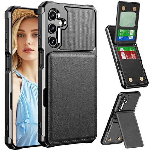 CCSmall Schutzhülle für Samsung Galaxy A26 5G mit Kartenfach für Damen und Herren, luxuriöses Folio-Lederetui und TPU-Bumper für Samsung A26 5G ZM, Schwarz CCSmall Schutzhülle für Samsung Galaxy A26 5G mit Kartenfach für Damen und Herren, luxuriöses Folio-Lederetui und TPU-Bumper für Samsung A26 5G ZM, Schwarz von CCSmall
