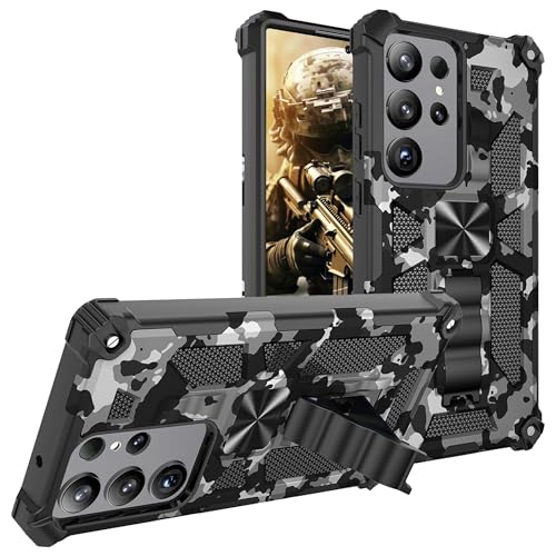 CCSmall Camouflage-Schutzhülle für Samsung Galaxy S24 Ultra mit Ständer für Herren, Militärqualität, stoßfeste Schutzhülle, integrierter Ständer, Hülle für Samsung Galaxy S24 Ultra, Camouflage, CCSmall Camouflage-Schutzhülle für Samsung Galaxy S24 Ultra mit Ständer für Herren, Militärqualität, stoßfeste Schutzhülle, integrierter Ständer, Hülle für Samsung Galaxy S24 Ultra, Camouflage, von CCSmall
