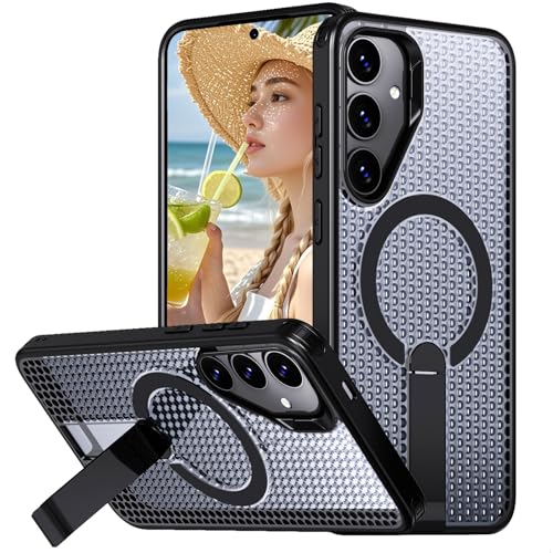 CCSmall Schutzhülle für Samsung Galaxy S25+ Plus, Wärmeableitung, integrierter, unsichtbarer Ständer, kompatibel mit MagSafe, kühlende Sommer-Schutzhülle für Samsung S25 Plus/Galaxy S24 Plus FX CCSmall Schutzhülle für Samsung Galaxy S25+ Plus, Wärmeableitung, integrierter, unsichtbarer Ständer, kompatibel mit MagSafe, kühlende Sommer-Schutzhülle für Samsung S25 Plus/Galaxy S24 Plus FX von CCSmall