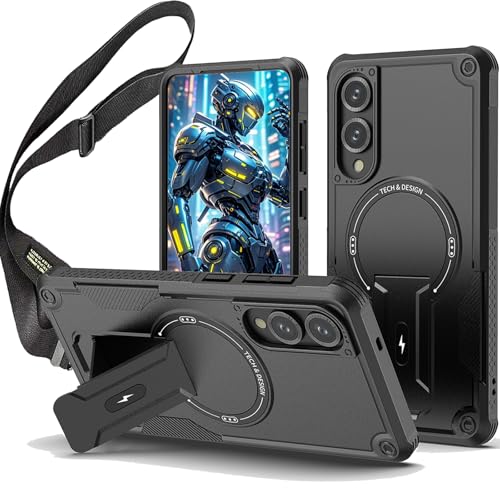 CCSmall Schutzhülle für Samsung Galaxy S25 Edge, Crossbody-Gurt mit Ständer, Militärqualität, Rüstung mit verstellbarem Umhängeband, Handy-Abdeckung für Samsung S25 Edge, DJ, Schwarz CCSmall Schutzhülle für Samsung Galaxy S25 Edge, Crossbody-Gurt mit Ständer, Militärqualität, Rüstung mit verstellbarem Umhängeband, Handy-Abdeckung für Samsung S25 Edge, DJ, Schwarz von CCSmall