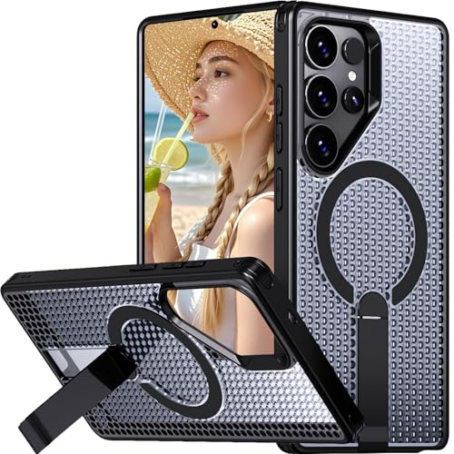 CCSmall Schutzhülle für Samsung Galaxy S25 Ultra FX, Wärmeableitung, integrierter, unsichtbarer Ständer, kompatibel mit MagSafe, kühlend, schlanke Handyhülle für Samsung S25 Ultra FX, Schwarz CCSmall Schutzhülle für Samsung Galaxy S25 Ultra FX, Wärmeableitung, integrierter, unsichtbarer Ständer, kompatibel mit MagSafe, kühlend, schlanke Handyhülle für Samsung S25 Ultra FX, Schwarz von CCSmall