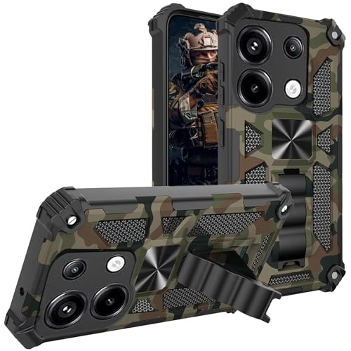 CCSmall Schutzhülle für Xiaomi Redmi Note 13 Pro 4G, Tarnmuster mit Ständer, Militärqualität, stoßfest, integrierter Ständer, Hülle für Xiaomi Redmi Note 13 Pro 4G, Camouflage, Armeegrün CCSmall Schutzhülle für Xiaomi Redmi Note 13 Pro 4G, Tarnmuster mit Ständer, Militärqualität, stoßfest, integrierter Ständer, Hülle für Xiaomi Redmi Note 13 Pro 4G, Camouflage, Armeegrün von CCSmall