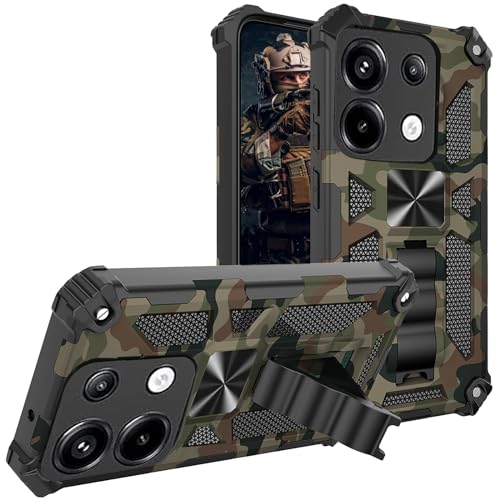 CCSmall Schutzhülle für Xiaomi Redmi Note 13 Pro 5G, Tarnmuster mit Ständer, Militärqualität, stoßfest, integrierter Ständer, Hülle für Xiaomi Redmi Note 13 Pro 5G, Camouflage, Armeegrün CCSmall Schutzhülle für Xiaomi Redmi Note 13 Pro 5G, Tarnmuster mit Ständer, Militärqualität, stoßfest, integrierter Ständer, Hülle für Xiaomi Redmi Note 13 Pro 5G, Camouflage, Armeegrün von CCSmall