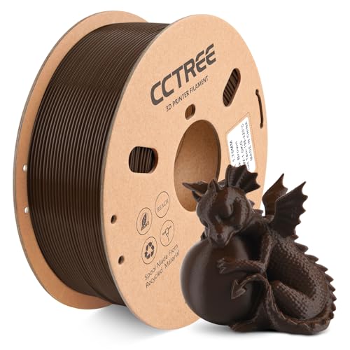 CCTREE PLA+ Filament 1.75mm, Stronger and Toughness 3D Printer Filament PLA Plus, Dimensional Accuracy +/- 0.03 mm, 1KG Spool (2.2 lbs), 3D Druck Filament for Most FDM 3D Printers, Dunkelbraun von CCTREE