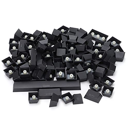 108 Tasten Bunte PBT Keycap Set, Ergonomisches Design PBT Spiel Tastenkappen, für 61/64/87/104/108 Tasten Mechanische Tastaturen (Schwarz) von CCYLEZ