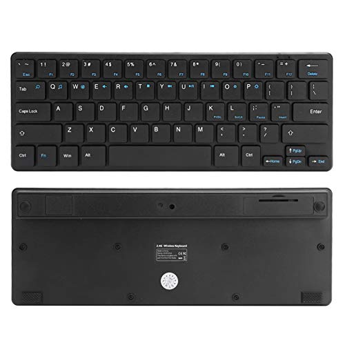 2,4 G USB Tastatur Maus Kombinationen, Leise Tasten Tastatur Maus Set in Voller Größe, 64 Tasten Funk Tastatur Maus Set, Für Windows 10/8/7/Vista/XP und Android Smart TV von CCYLEZ