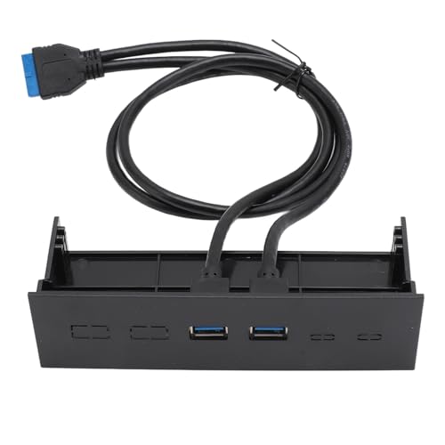 5,25-Zoll-Frontplatten-USB-Hub mit Zwei Anschlüssen, USB 3.0 X 2, Datenübertragung Bis zu 5 Gbit/s, Einfache Installation, Computer-Frontplatten-Hub, Anschluss an Mäuse, von CCYLEZ