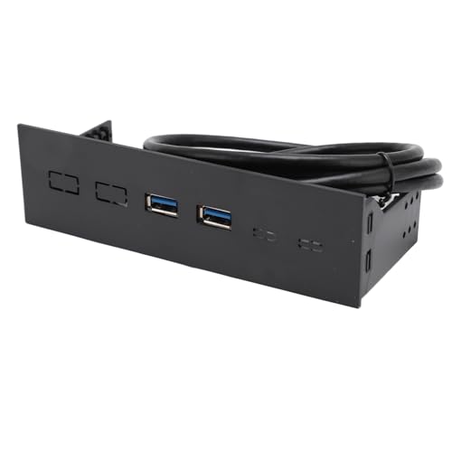 5,25-Zoll-Frontplatten-USB-Hub mit Zwei Anschlüssen, USB 3.0 X 2, Datenübertragung Bis zu 5 Gbit/s, Einfache Installation, Computer-Frontplatten-Hub, Anschluss an Mäuse, von CCYLEZ