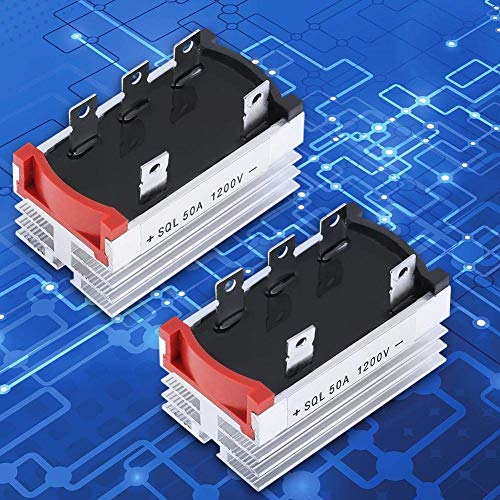 50A Brückengleichrichter, 1200V Aluminium 3 Phasen Diode Gleichrichter mit guter Temperatur und Power Cycle Fähigkeit, guter Wärmeableitung,Einphasen Dioden Gleichrichterbrücke von CCYLEZ