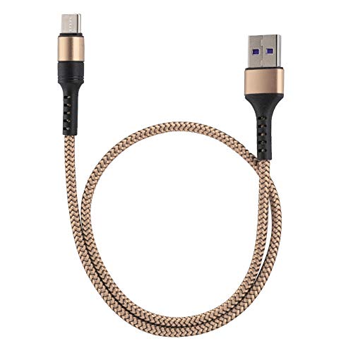 5A Super Schnelllade USB C Kabel, 0,5 M Typ C Datenkabel Aluminiumlegierung + Nylonfaden, für Mobiltelefone und Tablets Sowie Andere USB C Ladegeräte(Gold) von CCYLEZ