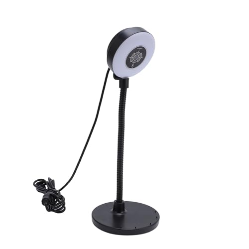 5MP HD Fill Light -Webcam mit Automatischem Fokus, Eingebaute Mikrofon Einstellbare Biegbare Stange 3 Farbmodi für Online -Lernstreaming von CCYLEZ