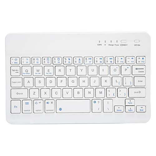 7-Zoll-tragbare Bluetooth-Tastatur, ultraschlanke Bluetooth-Tastatur, 40-Stunden-Arbeitszeit, multifunktionale Tastatur mit Vollschlüsseln, universelle drahtlose Tastatur für Tablets, Smartphones, Lap von CCYLEZ
